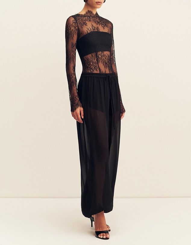 Shona Joy - Lambent Lace Long Sleeve Bodysuit