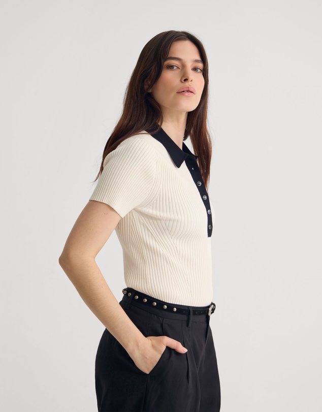Oxford - Monique Rib Polo Knit