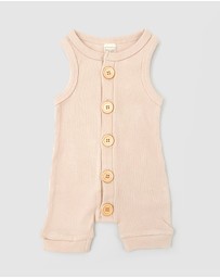 WITH LOVE FOR KIDS - BASICS Ribbed Romper - Babies