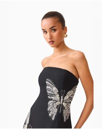 Elliatt - Mira Strapless Mini Dress in Black