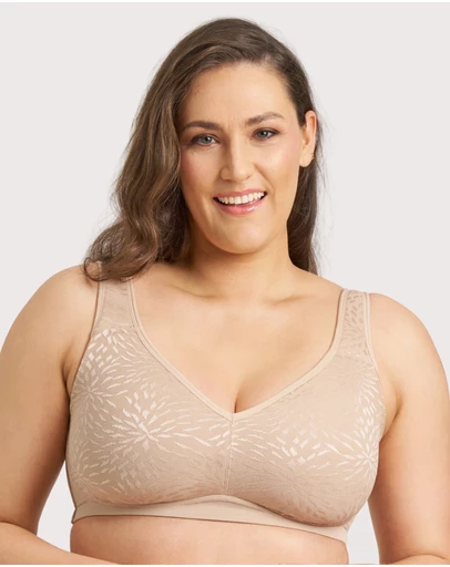 Ava & Audrey  - Ava & Audrey Millie Jacquard Mesh Wire-free Support Bra