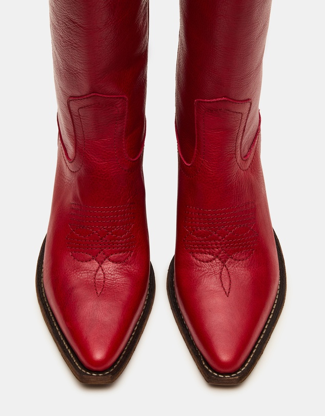 Steve Madden - Albany Red Leather Boots