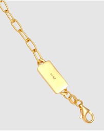 Kuzzoi - ICONIC EXCLUSIVE - Necklace Link Chain Oval Basic Fine in 925 Sterling Silver Gold Plated