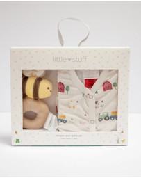 Little Stuff - Farm Friends Romper & Rattle