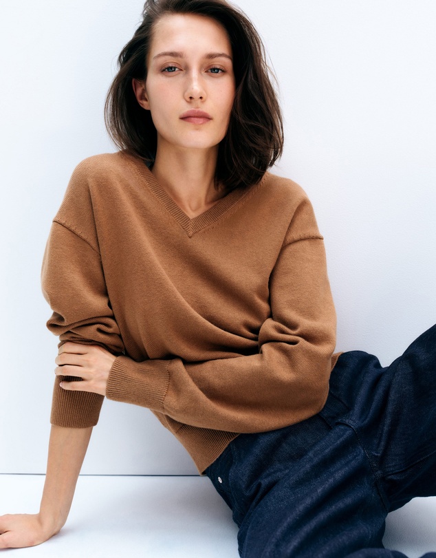 ARKET - Cotton-Wool V-Neck Jumper