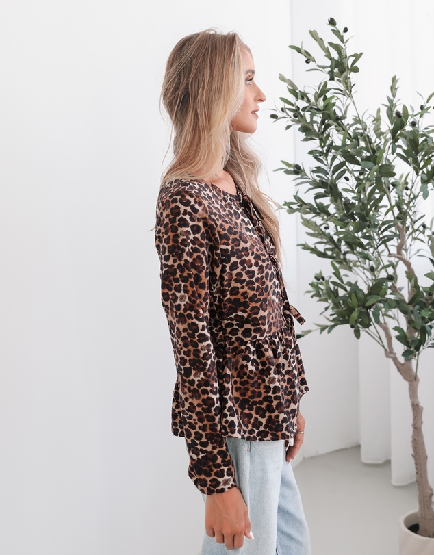Esther & Co - Saveria Top - Brown Print