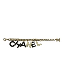 Pre-Loved by Azura Reborn - Pre-Loved CC Gold Plated Lacquered Logo Letter Charms Chain Bracelet