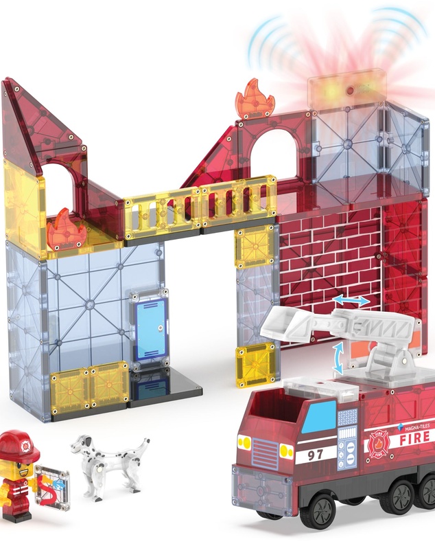 Magna-Tiles - MAGNA-TILES - Fire Station - 50 Piece