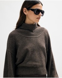 Minima Esenciales - Rian Wool Cashmere Funnel Neck Jumper