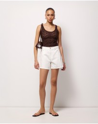 AERE - Stevie Organic Cotton Denim Shorts