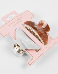 Mestige - Seashell Acetate Claw Hair Clip - 2 Pack