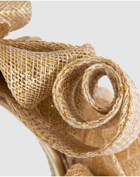 Max Alexander - Sinamay Curls Gold Fascinator