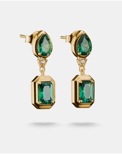 THOMAS SABO - THOMAS SABO Earrings with Green Stones