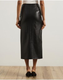 Atmos&Here - Laura Leather Look Pencil Skirt
