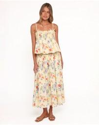 Petal & Pup - Saskia Maxi Skirt - Lemon Floral