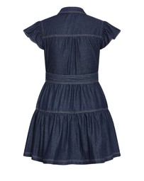 City Chic - Plus size Kelsie Denim Mini Dress - dark wash