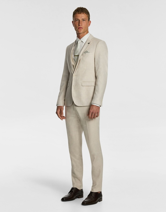 yd. - Carter Stretch Linen Blend Slim Suit Jacket