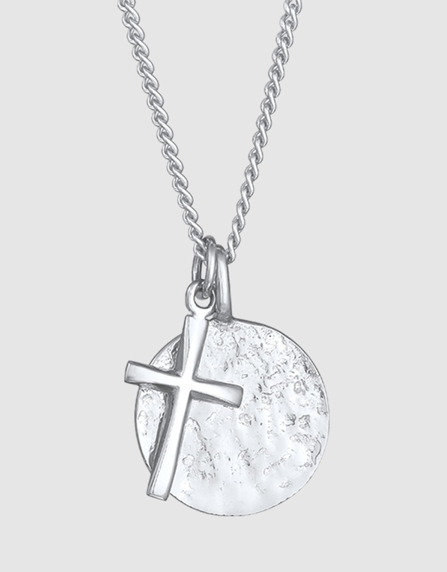 Kuzzoi - ICONIC EXCLUSIVE - Long Necklace with Cross Pendant in 925 Sterling Silver