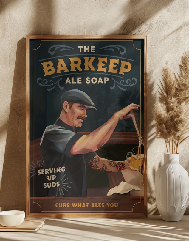 Olive et Oriel - Barkeep Soap Poster by The Whiskey Ginger Art Print