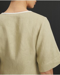 AERE - Sloane Tie Front Shirt