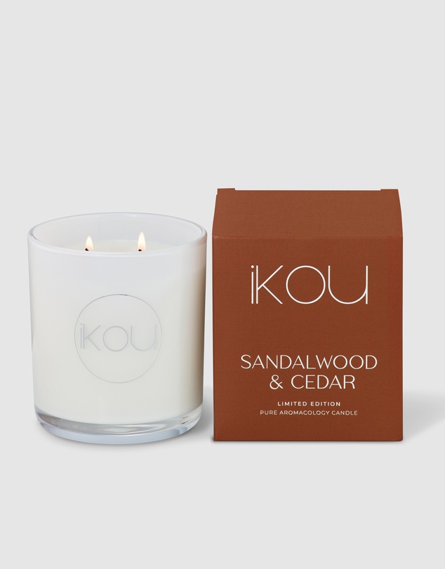 IKOU - Limited Edition Candle Large - Sandalwood & Cedar