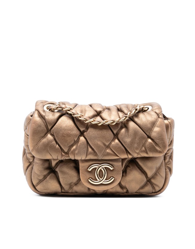 Pre-Loved by Azura Reborn - Pre-Loved CC Lambskin Bubble Quilt Flap