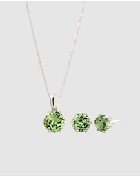 Elli Jewelry - Jewelry Set Crystal 925 Sterling Silver
