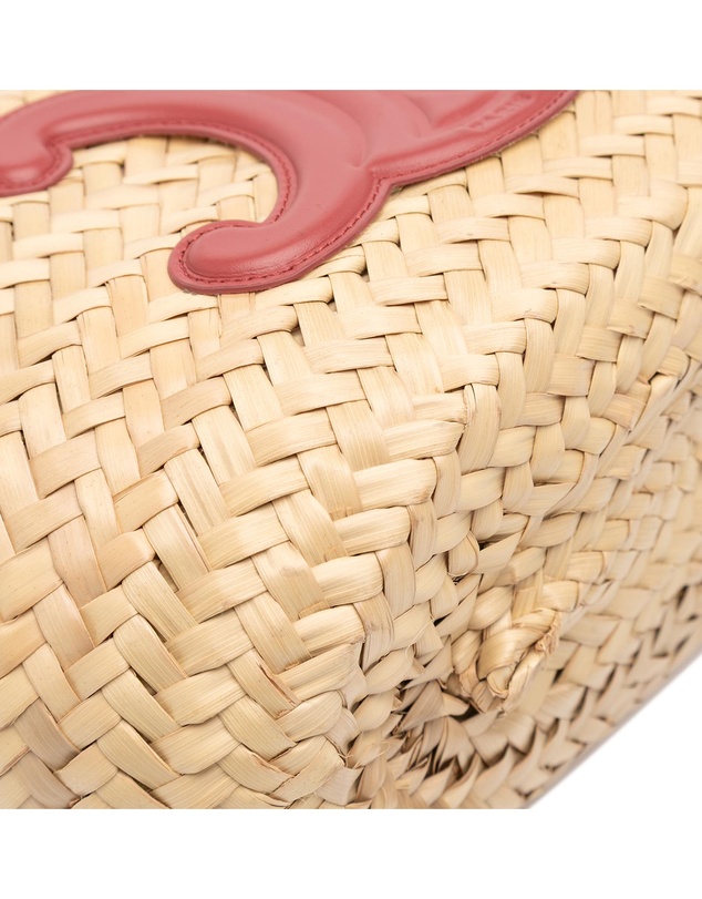 Pre-Loved by Azura Reborn - Pre-Loved Small Raffia Cuir Triomphe Classic Panier Tote