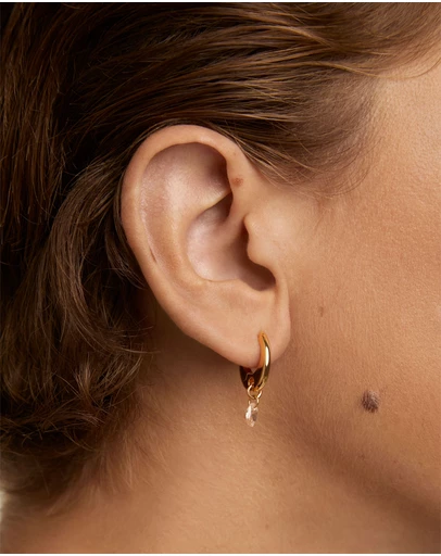 PDPAOLA - Peach Lily Hoop Earrings