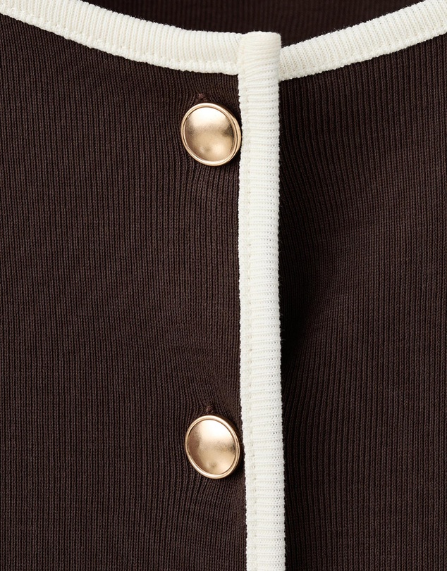 M.N.G - Buttoned Cotton T-Shirt