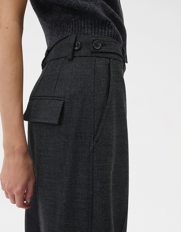 Oroton - Wool Flat Front Pants