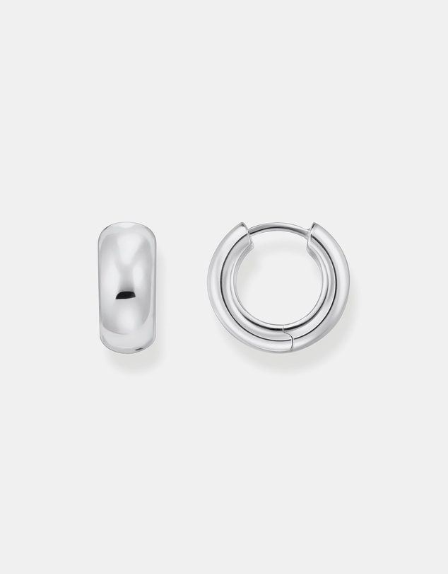 THOMAS SABO - Hoop earrings in chunky design mini silver