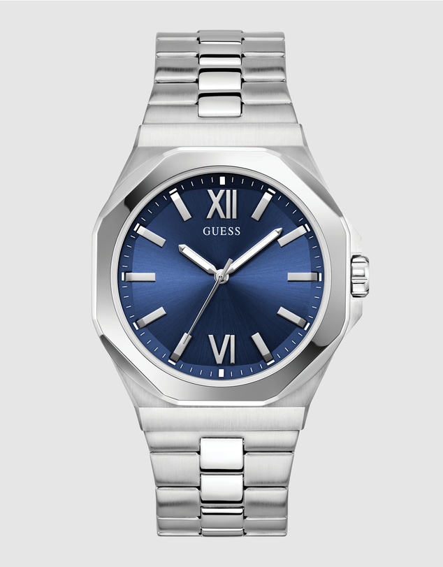 GUESS - Guess Men's Silver Tone Analogue 41.5mm Watch