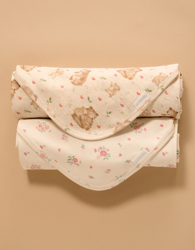 Purebaby - Heart Bear Stretch Wrap -Kids-Babies