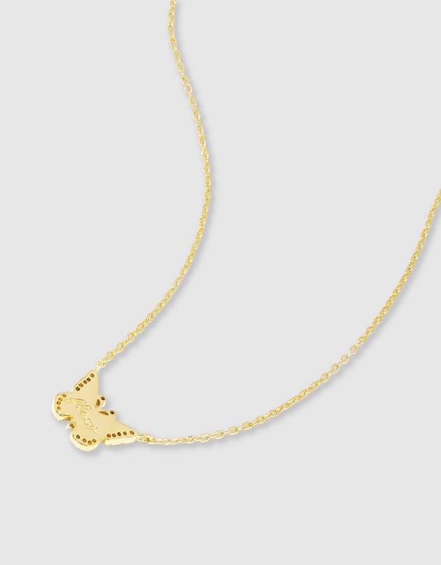 Wanderlust + Co - Butterfly Pearl & Gold Necklace
