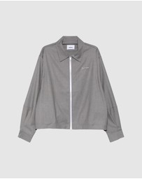 Bonsai - Oversize Fit Embroidery Logo Zip Shirt