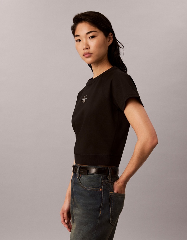 Calvin Klein Jeans - Monologo Interlock Cropped Tee