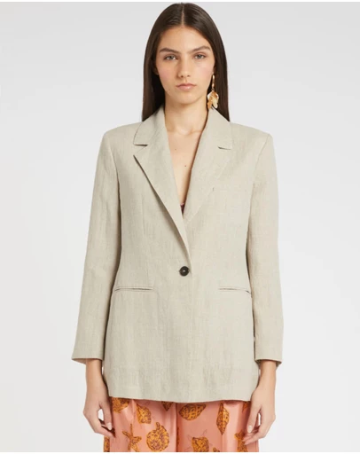 Marella - Sandy Linen Blazer