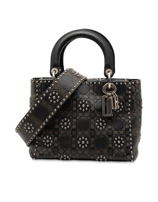 Pre-Loved by Azura Reborn - Pre-Loved Medium Calfskin Cannage Embossed Flower Studded Supple Lady Dior