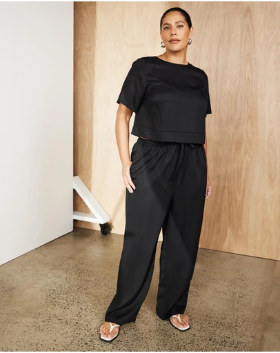 Atmos&Here Curvy - Corrina Wide Leg Pants