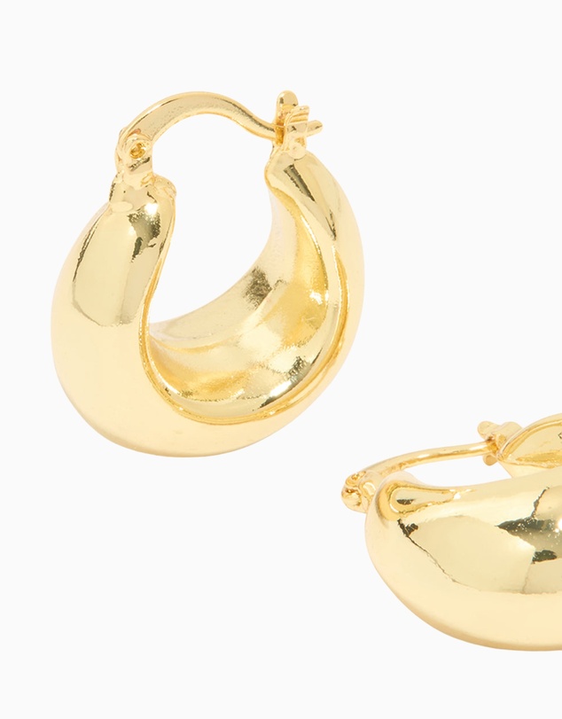 Lovisa - Gold Plated Brass Medium Huggie Earrings