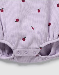 Wilson & Frenchy - Berry Plums Organic Waffle Bodysuit - Babies