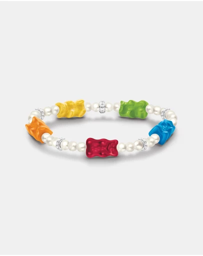 THOMAS SABO - Pearl bracelet with 5 Colourful HARIBO Goldbears