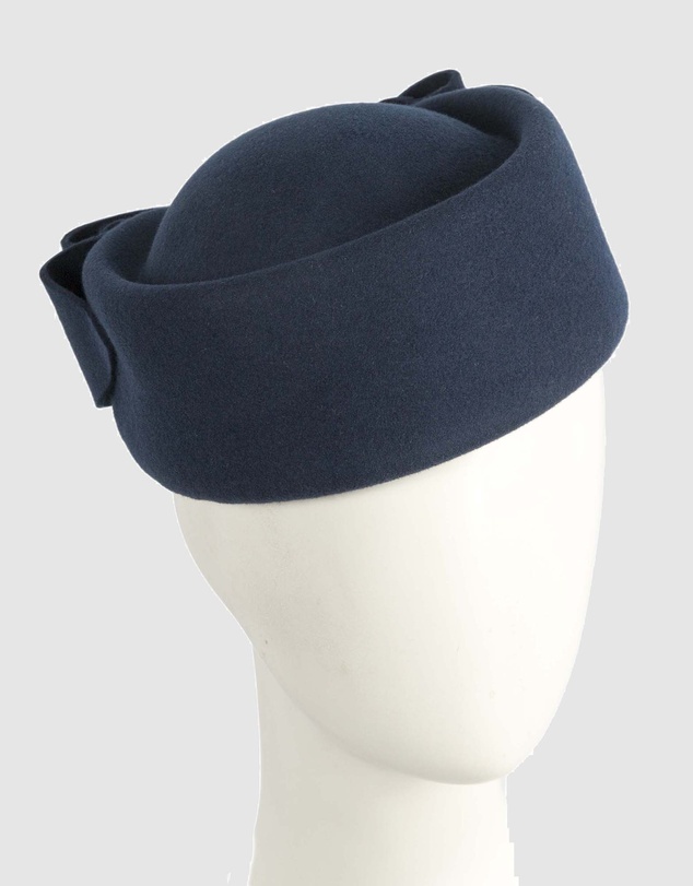 Max Alexander - Felt Navy Pillbox Hat