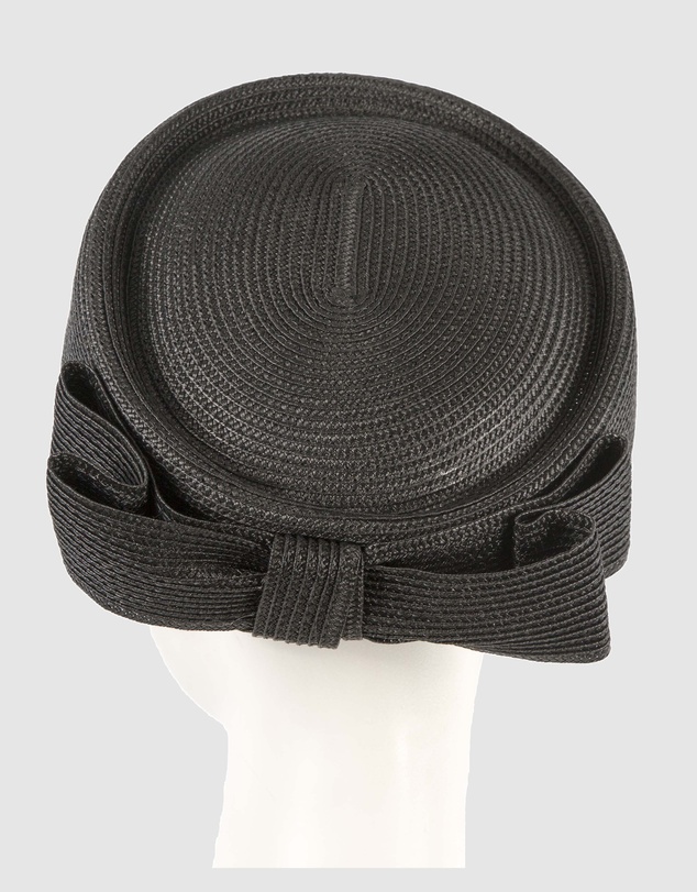 Max Alexander - Black Braid Pillbox Hat