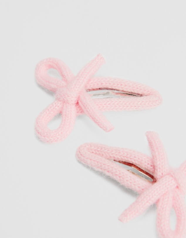 Country Road - Knit Bow Clip Pack Of 2