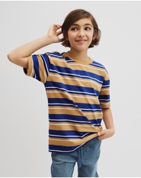 Country Road - Teen Australian Cotton Relaxed Stripe Short Sleeve T-shirt