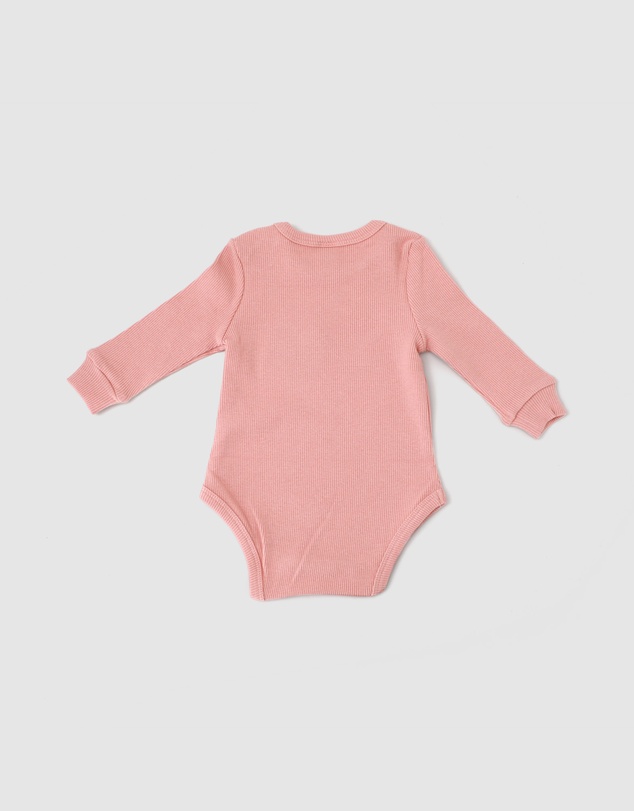 WITH LOVE FOR KIDS - Basics Thick Ribbed Long Sleeve Onesie - Babies