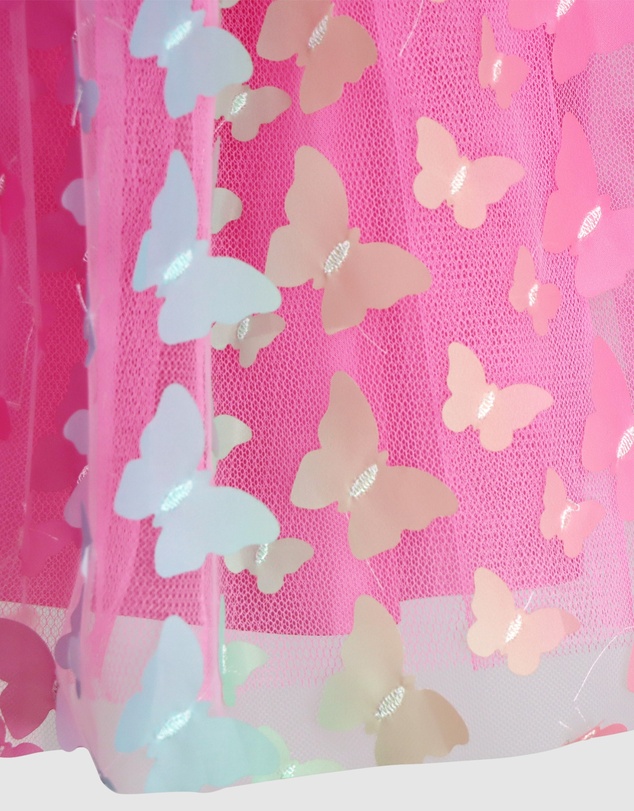 Pink Poppy - Rainbow Butterfly Dress Hot Pink