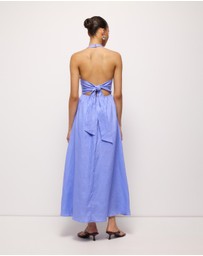 AERE - Odele Linen Halter Midi Dress